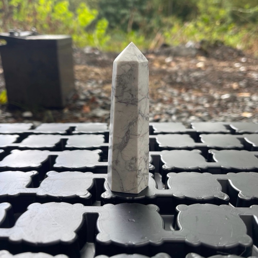White Howlite tower